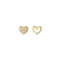 La Monada Womens Earrings Silver 925 Ear Piercing Small Hollow Heart 925 Silver Earrings For Women Silver Stud Earrings Girl