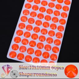 VC Neon Fluorescent Roundness Sew on Rhinestone Roundness Sewing Diamond Glass Diamond Flatback DIY Accessories Wedding