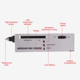 Professional Diamond & Moissanite Tester Pen | Alloy Probe Jewelry Detector | Accuracy for Natural/Synthetic Stones | Portable