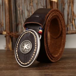 3.8CM Genuine Leather Belts for Men Thickened Head Layer Pure Cowhide Smooth Buckle High Quality Jeans Cowboy Male Belt Luxury