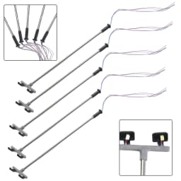5 Pack Model Railway Yard Lights Twin LED Lamps OO 00 Guage Flood Light 1:76 Model Railroads 5*Twin LED Yard Lights