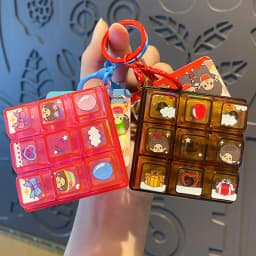 Monchhichi Keycap Clicker Anti Stress Key Cap Keyboard Fidgets Keychains Funny Squishy Bag Charms Accessories 몬치치 키링