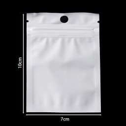 30-100pcs White Plastic Self Sealing Jewelry Bag Ring Necklace Bracelet Ziplock Storage Holder Bag Anti-oxidation Jewelry Bag