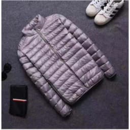 Ultra Light Down Jackets Feather Cotton Hoodie Autumn Winter Men Long Sleeve Zipper Waterproof Lightweight Coat Tops Oversize