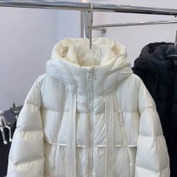 Schinteon Women White Duck Down Long Jacket Casual Loose Over Size Autumn Winter Outwear with Hood Korean Style Thick Coat 2026
