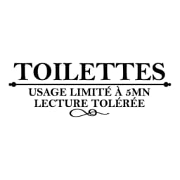 French Humor "Toilettes Usage limite a 5 mn ..." Vinyl Wall Sticker Washroom WC Wall Decals Wall Art For Home Toilet Decoration