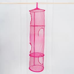 Foldable Plush Animal Storage Net 4 Compartments Hanging Mesh Toy Storage Hammock for Kids Room Toys Gloves Hats Socks