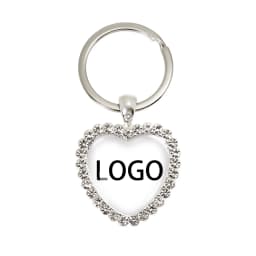 Personalized Custom Crystal Peach Heart Keychain Cabochon Pendant Key Ring Baby/Mom/Dad /Couple/Family Gathering Souvenir Gift