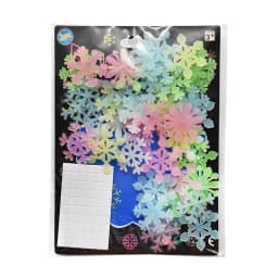 50Pcs Luminous Snowflake Wall Stickers Glow In The Dark Decal for Kids Baby Rooms Bedroom Christmas Home Decoration Navidad 2024