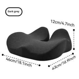Solvath Ergonomic Thickened Memory Foam Seat Cushion Heavy Duty Chair Pad Removable Cover Ideal for Office Chair Lower Back Supp