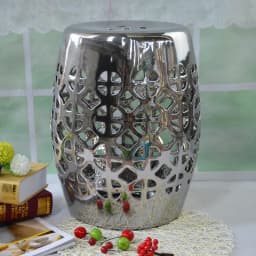 European silver ceramic drum porcelain shoe changing ceramic pier guzheng bathroom stool, ottoman ed