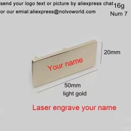 50-100PCS Laser YOUR NAME 45*13MM Metal Label Long Rectangle Purses Label Tags Metal Logo For DIY Handbag Bags Metal Labels