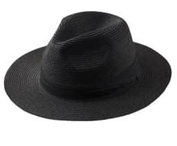 Unisex Panama Straw Hat - Wide Brim Summer Beach Sun Cap, Adjustable Sizing 55-60cm for Men & Women, Large Size Foldable Fedora