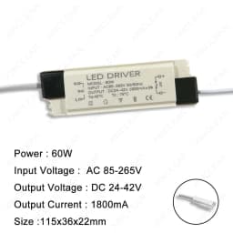 40W 48W 50W 60W LED Driver DC54-87V 600mA DC36-65V 900mA 24-42V 1200mA 1500mA 1800mA Power Supply External Lighting Transformer
