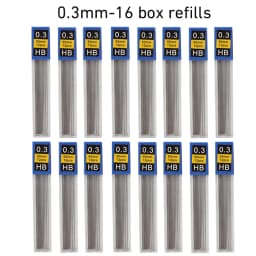 Transparent Mechanical Pencil Set 0.3, 0.5, 0.7 0.9mm with HB Lead Refills for Sketching Art Drawing Painting Automatic Pencils