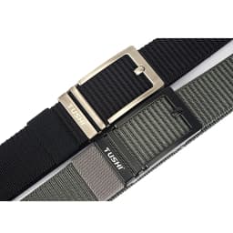 KOLBER Thick Casual Belt for Men Metal Automatic Buckle Soft Real Nylon Tactical Outdoor Belt Non-Hole Work Belt Male Waistband