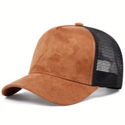 Unisex 5 panel Mesh Suede Trucker Hat Men Baseball Cap Spring Summer Breathable Sports Hats