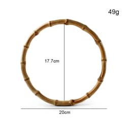 10/14/20PCS 8-25cm Natural Bamboo Bag Handles Handbag Round Ring Handle For Tote Purse Frames DIY Handmade Gift Box Accessories