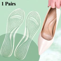 Gel Arch Support Insoles | Non-Slip Shock-Absorbing Inserts with Half-Size Fit, Comfortable Shoe Pads for Women’s Sandals & High