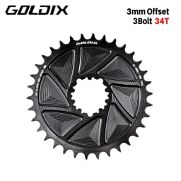 GOLDIX 3-Bolt MTB/Road Bike Chainring Wide and Narrow Teeth AERO Chainring CNC Hollow Cutting Machining for SRAM 3 Bolt Crankset