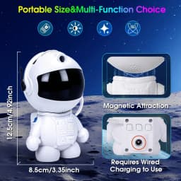 Astronaut Starry Sky Projector with 12 Films Night Light Star Projector LED Astronaut Lamp Galaxy Projector for Bedroom Playroom