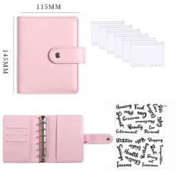 2023 New A7 Budget Binder Cash Envelopes for Money Saving Organizer with Zipper Pockets, Budget Sheets and Self-adhesive Labels