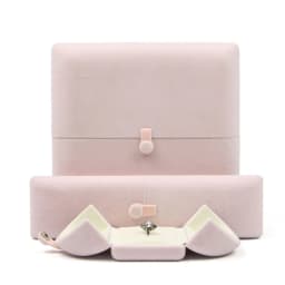 Special Design Velvet Wedding Double Ring Pendant Box Good Quality Jewelry Display Gift Case