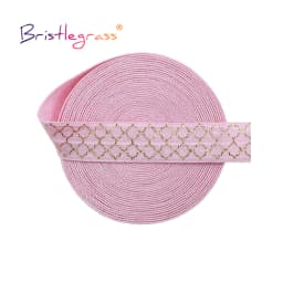 BRISTLEGRASS 2 5 10 Yard 5/8" 15mm Evil Eye Hamsa Hand Foil Print Fold Over Elastics FOE Spandex Bands Tape Hair Tie Sewing Trim
