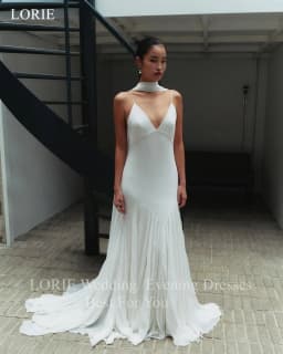 LORIE Exquisite A-Line Wedding Dress Sleeveless Corset Bride Prom Dresses Chiffon Bridal Gown 2025 Customized