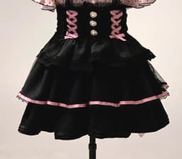 Original Japanese Mines Style Lace Patchwork Puffy High Waist Heart Buckle Bow Sweet Versatile A-line Short Skirts Women Summer