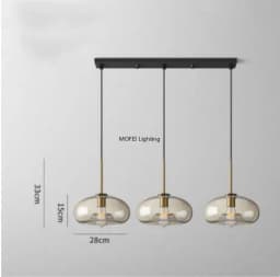 Art Industrial Retro E27 Glass Pendant Light Nordic Loft Chandelier Kitchen Restaurant Minimalist Hanging Lamp Suspension LED