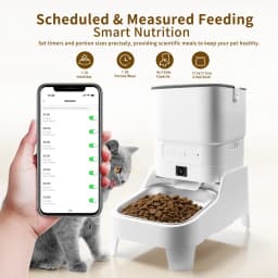Smart Automatic Pet Feeder with 1080P HD Camera 15cm Elevated 5G WiFi Tuya APP Furpipi Control Automatic Cat Dog Food Dispenser