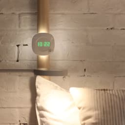 PIR Motion Sensor LED Night Light USB Rechargeable Night Lamp Digital Clock For Kitchen Cabinet Wardrobe Staircase