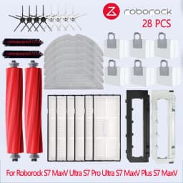 For Roborock S7 MaxV Ultra S7 Pro Ultra Accessories S7 MaxV Plus Main Side Brush Mop Hepa Filter Dust Bag Robot Vacuum Cleaner