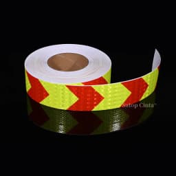 5cm*10m Arrow Reflective Tape Fluorescent Lemon Yellow White Red Waterproof Adhesive Reflectors Sticker For Car Motorcycle Truck