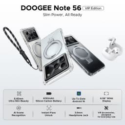 Global Version DOOGEE Note 56 VIP Smartphone Android 16 6150mAh Large Battery 6.56'' Display 24GB 64GB 8MP Camera Mobile Phone
