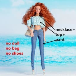 Designed styles Toy Doll accessories dresses Top Skirt Jeans for BarBi Xianxian FR 1/6 scale dolls