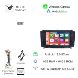 720P Carplay Android 13 Car DVD Player Navigation Stereo Autoradio GPS Radio For Mercedes Benz CLK 200K 280 350 W209 2005-2012