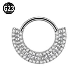 1PC Pure Titanium G23 Septum Ring Nose Clip CZ Earrings Hoop 16G Conch Ear Cartilage Tragus Lobe Body Piercing Jewelry