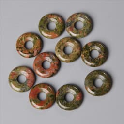5pcs Natural Big Hole Stone Beads Labradorite Jades Agates Round Donut Pendant For Jewelry Making Earrings Necklace DIY 18CM