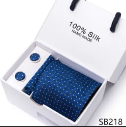 Classic Style 65 Colors Sales Silk Tie Handkerchief Cufflink Set Men Necktie Box Solid Color Sky Blue Fit Wedding Office Cravat