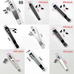 1pc Stainless Steel Folding Knife Back Clip DIY Making Accessories Pocket Waist Clamp Knives Tool Parts With 3pcs M2.5 Screws