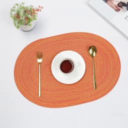 1/4/6/10PCS Oval Table Mats Braided Placemats for Dining Tables Natural Woven Oversized Place Mats Set 테이블매트 салфетки на стол