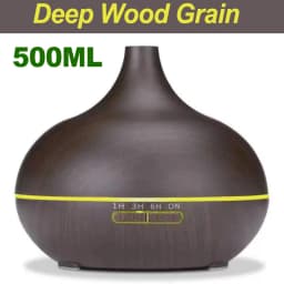 500ML Aromatherapy Machine Wood Grain Humidifier with 7-Color LED Heavy Fog Quiet Bedroom Office Hotel Essential Oil Humidifier