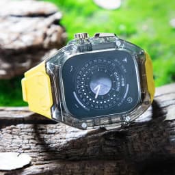 Transparent Modification Kit For Apple Watch 11 10 987 46 45mm Strap Case for IWatch Series 44 40mm 654SE Rubber Band Refit Mod