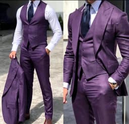 Classy Wedding Tuxedos Suits Slim Fit Bridegroom For Men 3 Pieces Groomsmen Suit Male Cheap Formal Business (Jacket+Vest+Pants