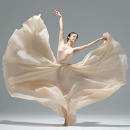 Women Double Chiffon Skirt Have-Liner Stage Performance Big-Hem Skirts Square Dancing Elastic-Waist Elegant A-Line Maxi Skirts