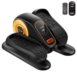 Under Desk Electric Elliptical Machine, 12 Speed Seated Pedal Exerciser with Remote Control, Forward Reverse Mini Leg Exerciser for Home Office Use