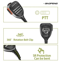 Baofeng UV-5R Microphone Shoulder Speaker 2 Pins for Walkie Quansheng uv-k5 uv-k6 UV-5R/UV-82/UV-16/TH UV8000D Two Way Radio