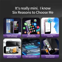 SOYES XS14 Pro 4G Mini Smartphone Android 9.0 3GB+64GB 2600mAh Face Recoginition 3.0 Inch Small Cell Phone WhatsApp Google Phone